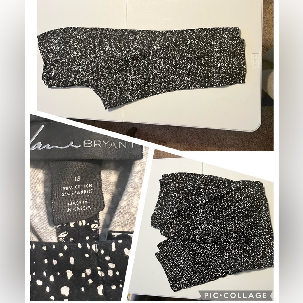 Lane Bryant size 18 black and white